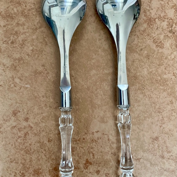 Stainless steel fork and spoon salad server - Picture 5 of 7